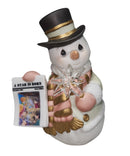 Precious Moments Figurine 121025, A Star is Born- Snowman with Newspaper