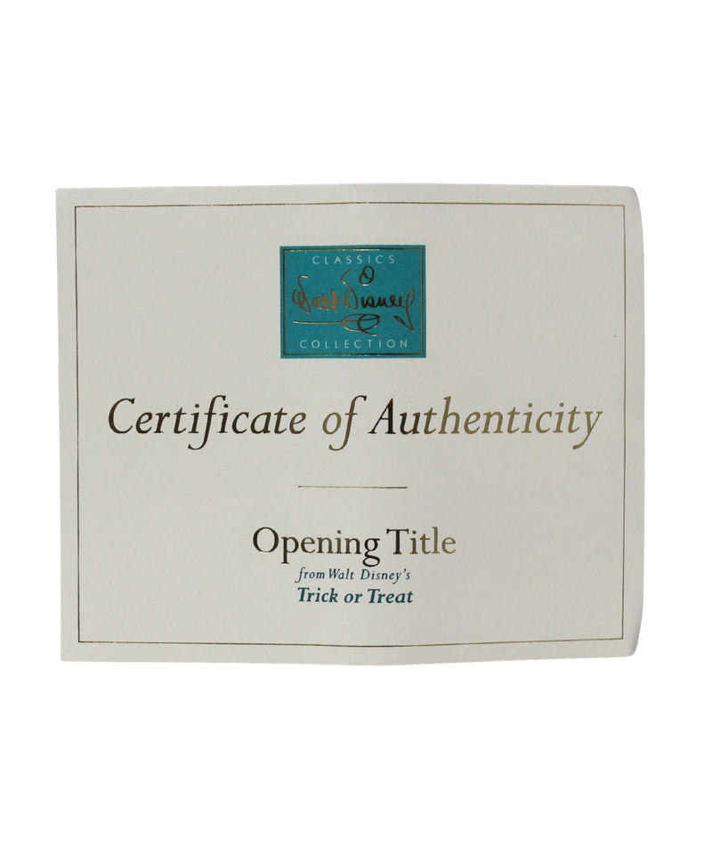 WDCC Plaque Donald Duck - Opening Title, Disney's Trick or Treat