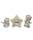 Precious Moments Figurine 12408, We Saw a Star, Angels With Star and Saws, Musical