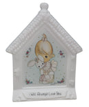Precious Moments Plaque 130168/L, I will Always Love You- Girl with Bunny