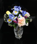 Waterford Crystal: 1997 Mother's Day Flower Vase, 6" 3rd Edition - Includes Bouquet