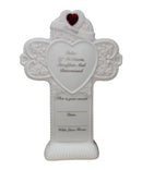 Precious Moments Plaque 154385/A, January Monthly Standing Cross