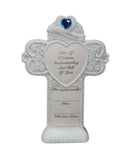 Precious Moments Plaque 154407, March Monthly Standing Cross, Birth Month
