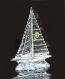 Waterford Crystal: Figurine Sailboat-Blue Base, 9"
