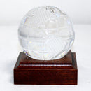 Waterford Crystal: Globe Paperweight with Wooden Base, 4.25"