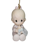 Precious Moments Ornament 15911, Baby's First Christmas- 1985 Girl