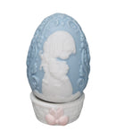Precious Moments Figurine 159190, Girl With Flower Egg/Stand
