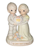 Precious Moments Figurine 163805, Ten Years Heart to Heart