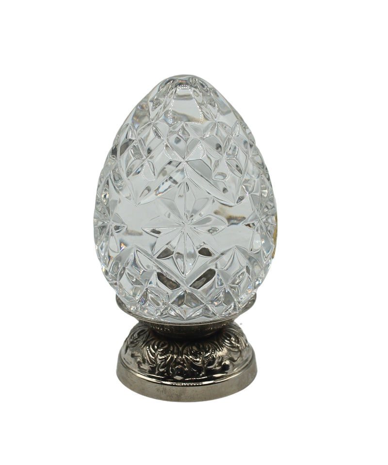 Waterford Crystal: Annual Egg Crystal Egg w/ Base-1991, 3.5"