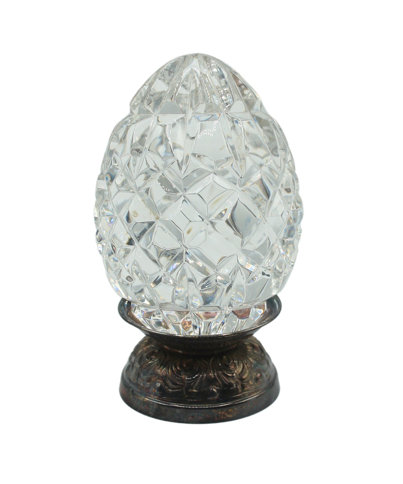 Waterford Crystal: Annual Egg Crystal Egg w/ Base-1992, 3.5"