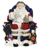 Waterford Holiday Heirloom Musical Cookie Jar - Santa In Armchair, 12"
