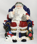 Waterford Holiday Heirloom Musical Cookie Jar - Santa In Armchair, 12"