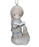 Precious Moments Ornament 180610, Boy Singing with Dog