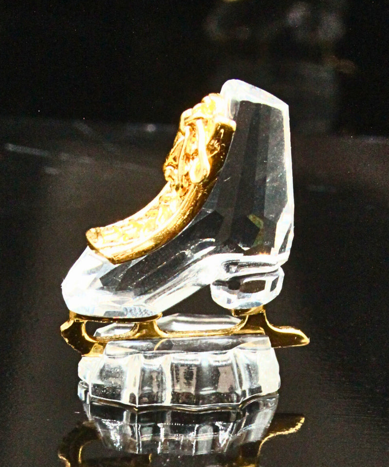 Swarovski Figurine: 183283 Gold Ice Skate