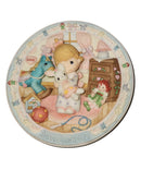 Precious Moments 186384, Jesus Loves Me Girl with Bunny Sculpted Plate