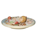 Precious Moments 186384, Jesus Loves Me Girl with Bunny Sculpted Plate