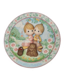 Precious Moments 186406, Love One Another- Sculpted Plate, Boy and Girl