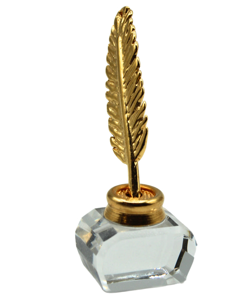 Swarovski Figurine: 189195 Gold Inkwell with Quill