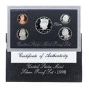1998 Silver Proof set 10 Pack Kennedy Half dollar Washington - (OGP) 50 coins