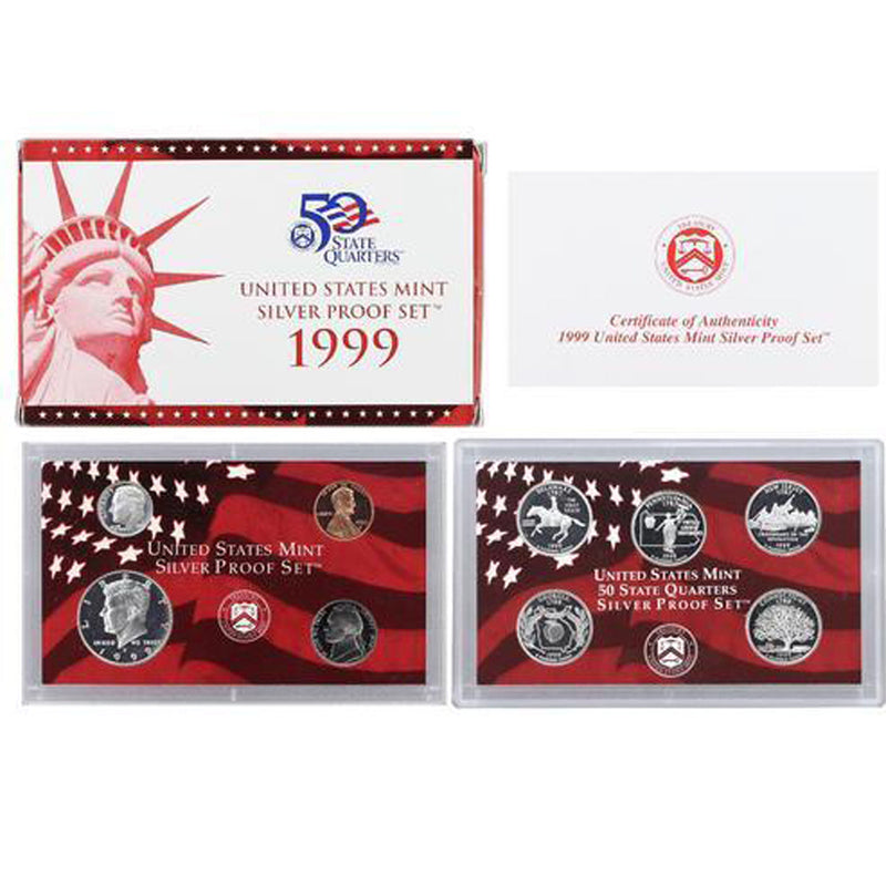 1999 Silver Proof Set (OGP) 9 coins