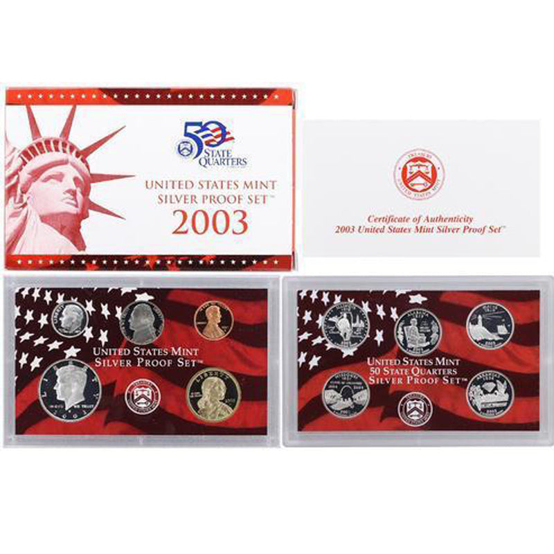 2003 Silver Proof Set (OGP) 10 coins