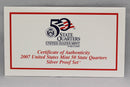 2007 State Quarter Proof Set 90% Silver (OGP) 5 coins