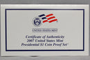 2007 Presidential Dollar Proof Set (OGP) 4 coins