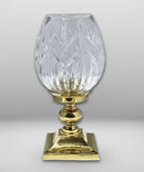Waterford Crystal & Brass Andover Base Hurricane Lamp, 10"