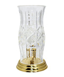 Waterford Crystal: Prescott Brass Base Hurricane Lamp, 10.5"