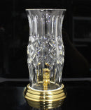 Waterford Crystal: Prescott Brass Base Hurricane Lamp, 10.5"