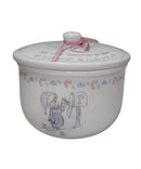 Precious Moments 212008, Christmas Small Cookie Jar- Girl Mailing Snowball