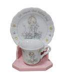 Precious Moments 226823, Let Heaven and Nature Sing- Mini Cup and Plate Set