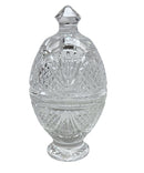 Waterford Crystal Seahorse Footed Egg-Shaped Box with Lid, 7"