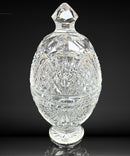 Waterford Crystal Seahorse Footed Egg-Shaped Box with Lid, 7"