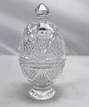 Waterford Crystal Seahorse Footed Egg-Shaped Box with Lid, 7"