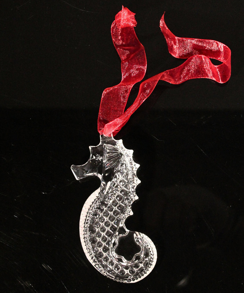 Waterford Crystal: Seahorse Seahorse Ornament, 3.5"