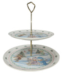 Precious Moments 245453, A Winter Wonderland Double-Tiered Cookie Plate