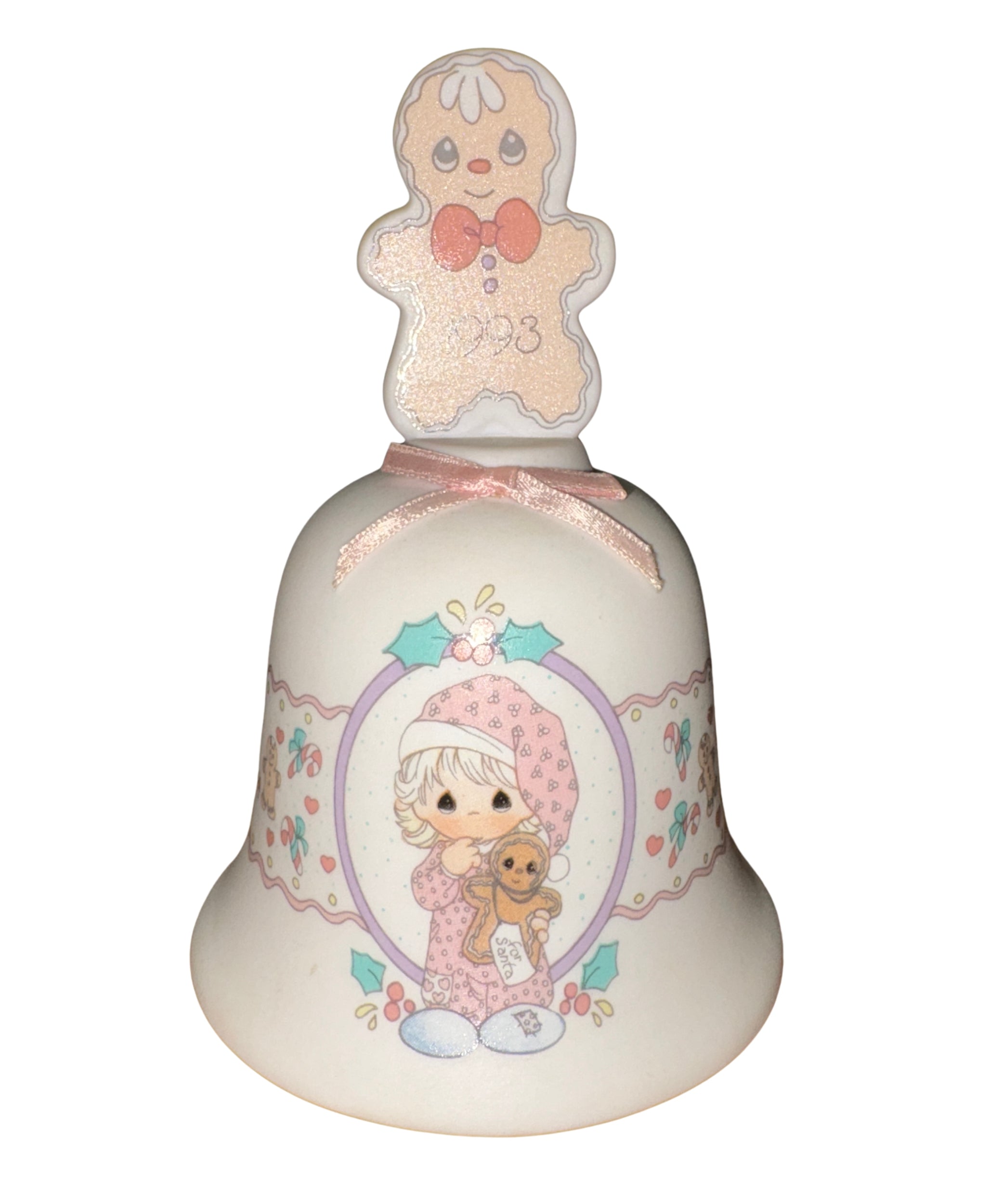 Precious Moments Bell 251372, Wishing You the Sweetest Christmas, Dated 1993