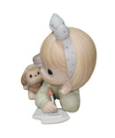 Precious Moments Figurine 25150, Friends Write From the Start- Girl with Dog