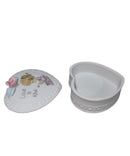 Precious Moments Trinket Box 255823, Love is Kind- Girl Feeding Bird Covered Box