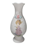 Precious Moments 255831, Love is Kind Girl Feeding Bird Vase