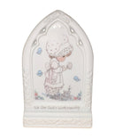 Precious Moments Plaque 255866, Bible Blessings Girl with Butterfly