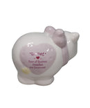 Precious Moments 256765A, January Birthston Piggy Bank