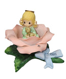 Precious Moments Figurine 284686, April Monthly Rose Angel