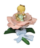 Precious Moments Figurine 284686, April Monthly Rose Angel