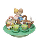 Precious Moments Figurine 312711, Kids on Stump Mini Tea Set