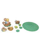 Precious Moments Figurine 312711, Kids on Stump Mini Tea Set