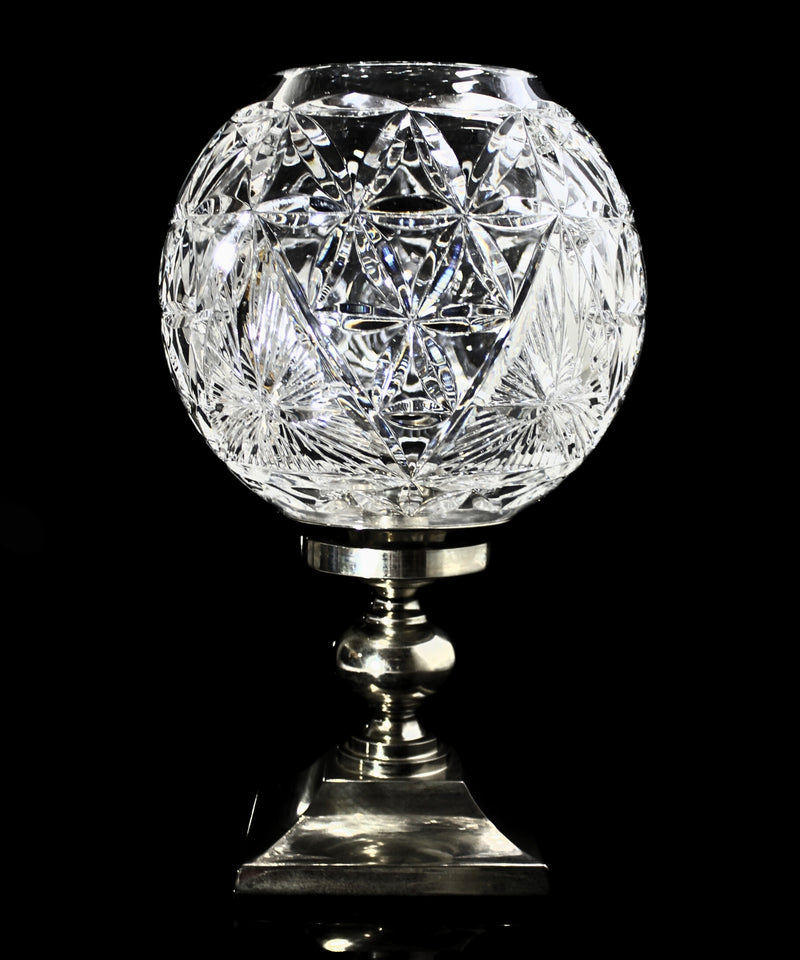 Waterford Crystal: Table Accessories Hurricane Lamp & Metal Base, 10"