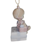 Precious Moments Ornament 340308L, May Your Christmas Be Delightful- Girl on Present, Musical