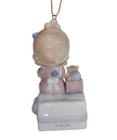 Precious Moments Ornament 340308L, May Your Christmas Be Delightful- Girl on Present, Musical
